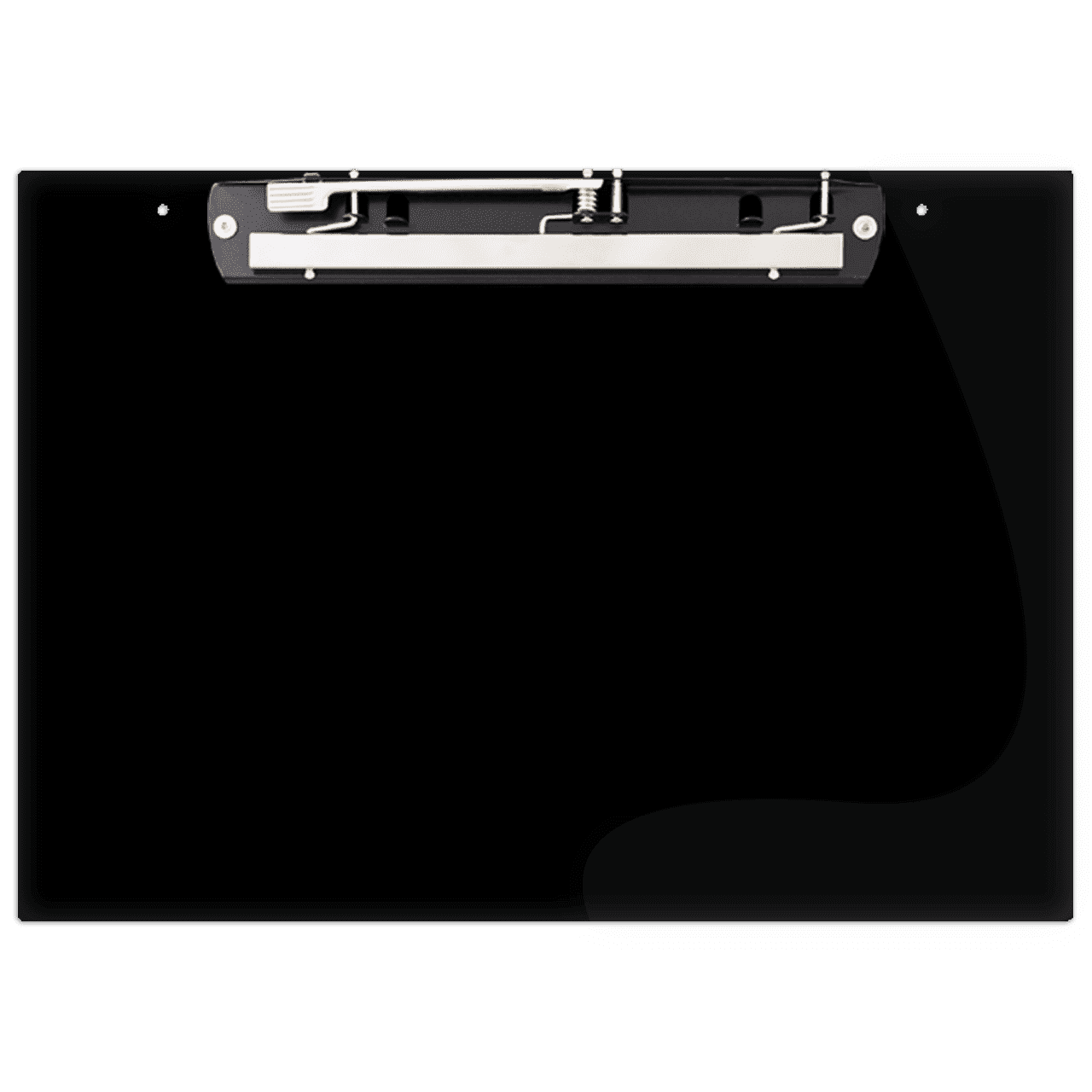 17x11 Clipboard Acrylic Panel Featuring an 11" Hinge Clip Black