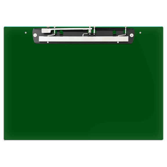 17x11 Clipboard Acrylic Panel Featuring an 11" Hinge Clip Green