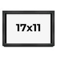 thumbnail image 1 of 17x11 Frame Black Charcoal Grey Wood Textured Picture Frame | 0.75 Inch Moulding Width | Gunmetal, 1 of 8