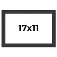 thumbnail image 1 of 17x11 Frame Black Real Wood Picture Frame Width 1.25 Inches | Interior Frame Depth 0.5 Inches |, 1 of 8