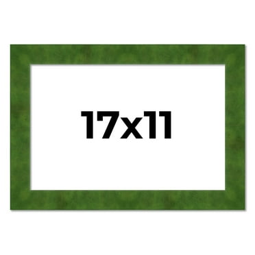 17x11 Frame Green Burl Solid Wood Picture Frame | 1.75 Inches Moulding Width | Interior Frame Depth