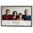 thumbnail image 1 of 17x11 Frame Silver Grey Distressed Solid Wood Picture Frame | 0.75 Inch Moulding Width | Interior, 1 of 8