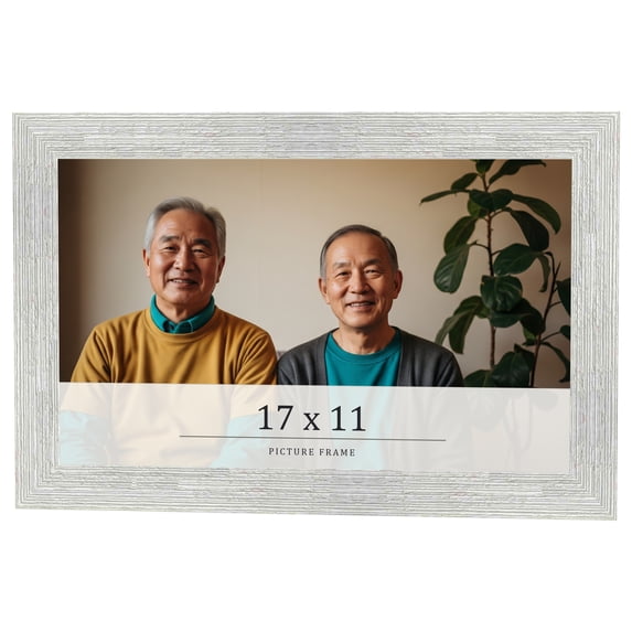 17x11 Frame White Real Wood Picture Frame Width 1.5 inches | Interior Frame Depth 0.5 inches | Barn
