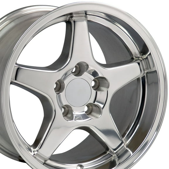 OE Wheels CV01 17 Inch Rim Fits Corvette C4 ZR1 Style 5x120.65 17x11 Polished - Hollander 5036 (1)