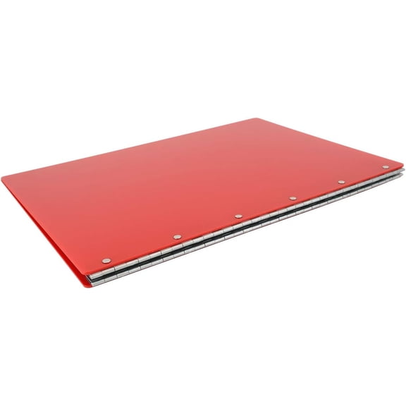 17x11 Screw Post Binder Acrylic Panel with Fixed Posts Red