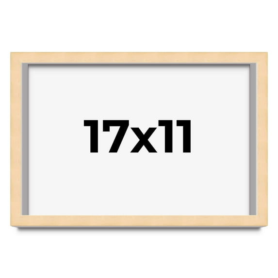 17x11 Shadow Box Frame Brown | 0.875 Inches Deep Real Wood Contemporary Shadowbox Display Frame |
