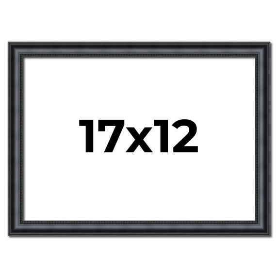 17x12 Frame Black Real Wood Picture Frame Width 1.25 inches | Interior Frame Depth 0.5 inches |