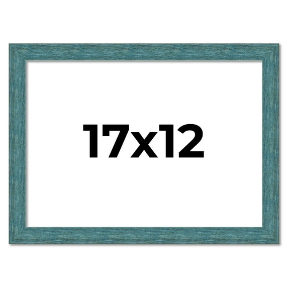 17x12 Frame Blue Rustic Barnwood Solid Wood Picture Frame Width 1.25 Inches | Interior Depth 0.5