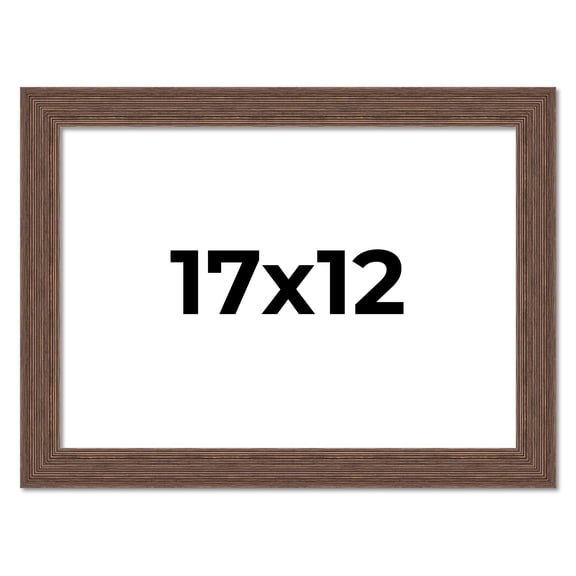 17x12 Frame Brown Distressed Barnwood Picture Frame | Rustic Farmhouse Photo Frame Includes UV