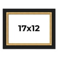 thumbnail image 1 of 17x12 Frame Gold Real Wood Picture Frame Width 2.25 Inches | Interior Frame Depth 0.5 Inches |, 1 of 8
