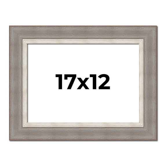 17x12 Frame Grey Real Wood Picture Frame Width 2.75 Inches | Interior Frame Depth 0.5 Inches |