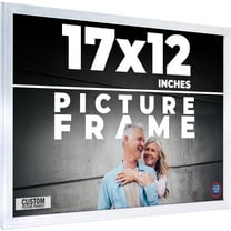 17x12 Frame Silver Real Wood Picture Frame Width 0.75 inches | Interior Frame Depth 0.5 inches |