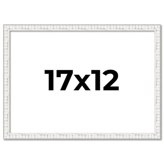 17x12 Frame White Real Wood Picture Frame Width 0.75 inches | Interior Frame Depth 0.5 inches |