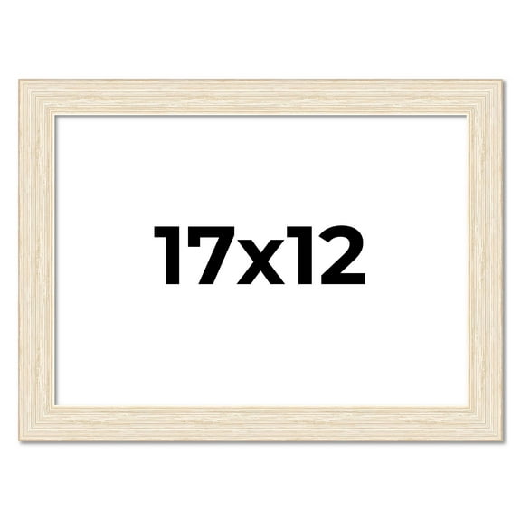 17x12 Frame White Real Wood Picture Frame Width 1.5 inches | Interior Frame Depth 0.5 inches | Barn