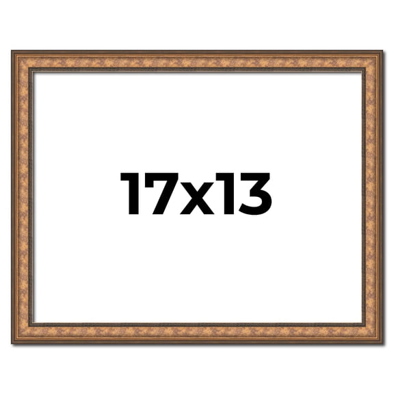 17x13 Frame Gold Real Wood Picture Frame Width 1.25 inches | Interior Frame Depth 0.5 inches |