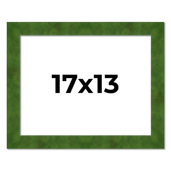 17x13 Frame Green Burl Solid Wood Picture Frame | 1.75 Inches Moulding Width | Interior Frame Depth
