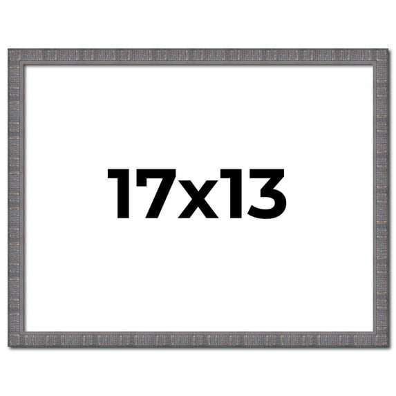 17x13 Frame Slate Blue Distressed Rustic Solid Wood Picture Frame | 0.75 Inch Moulding Width |