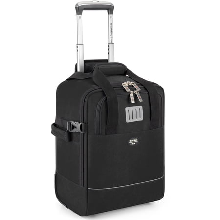 17x13x8 Inches JetBlue Airlines Rolling Personal Item Underseat Travel Bag - Suitable for Major Airlines including Spirit, Jetblue and Frontier- Duffel Bag Design (Black)