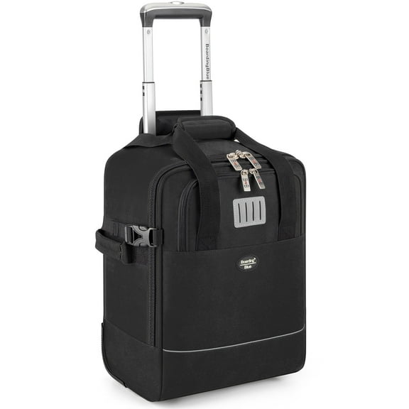 17x13x8 Inches JetBlue Airlines Rolling Personal Item Underseat Travel Bag - Suitable for Major Airlines including Spirit, Jetblue and Frontier- Duffel Bag Design (Black)