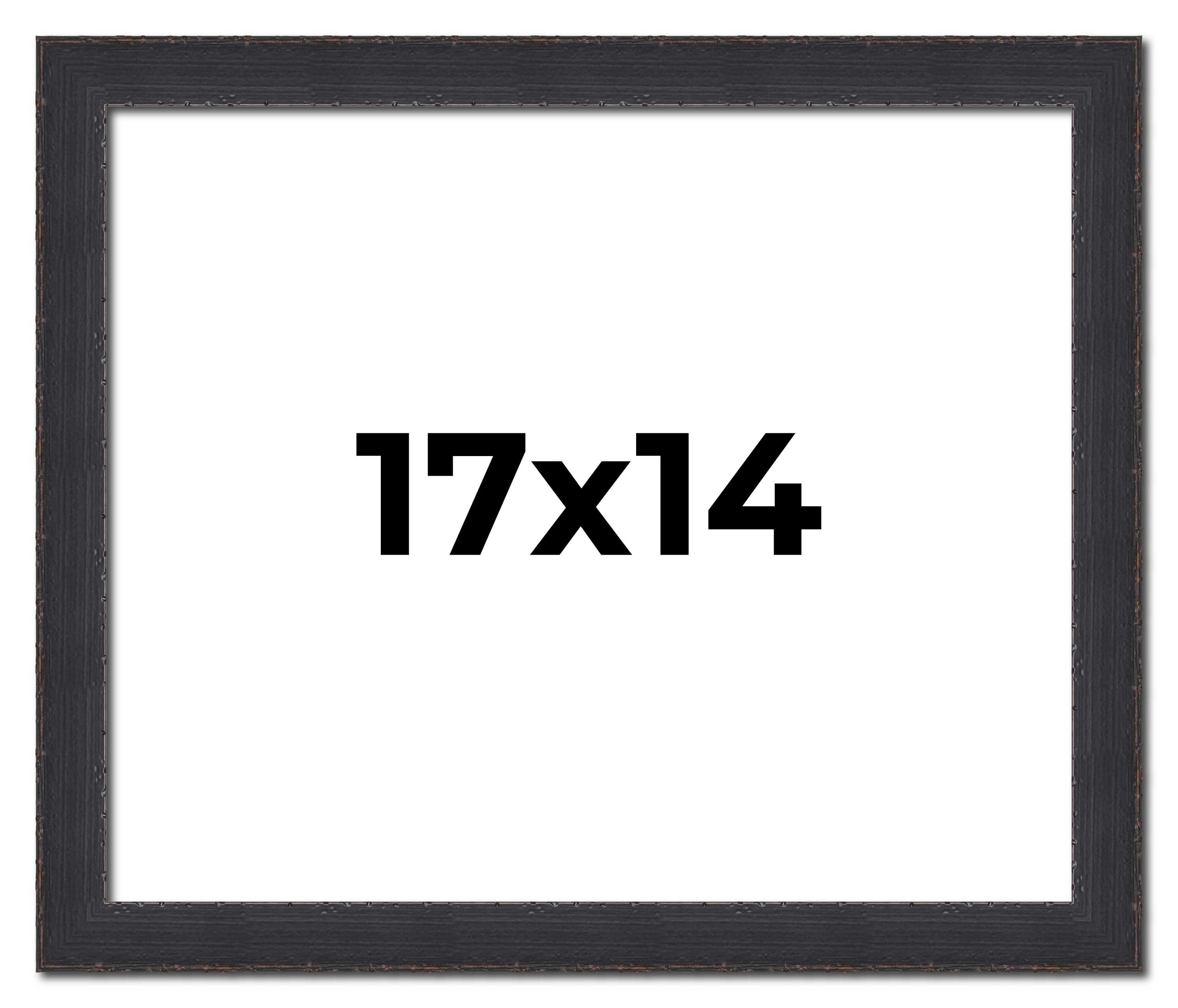 17x14 Frame Black Real Wood Picture Frame Width 1.25 Inches | Interior ...