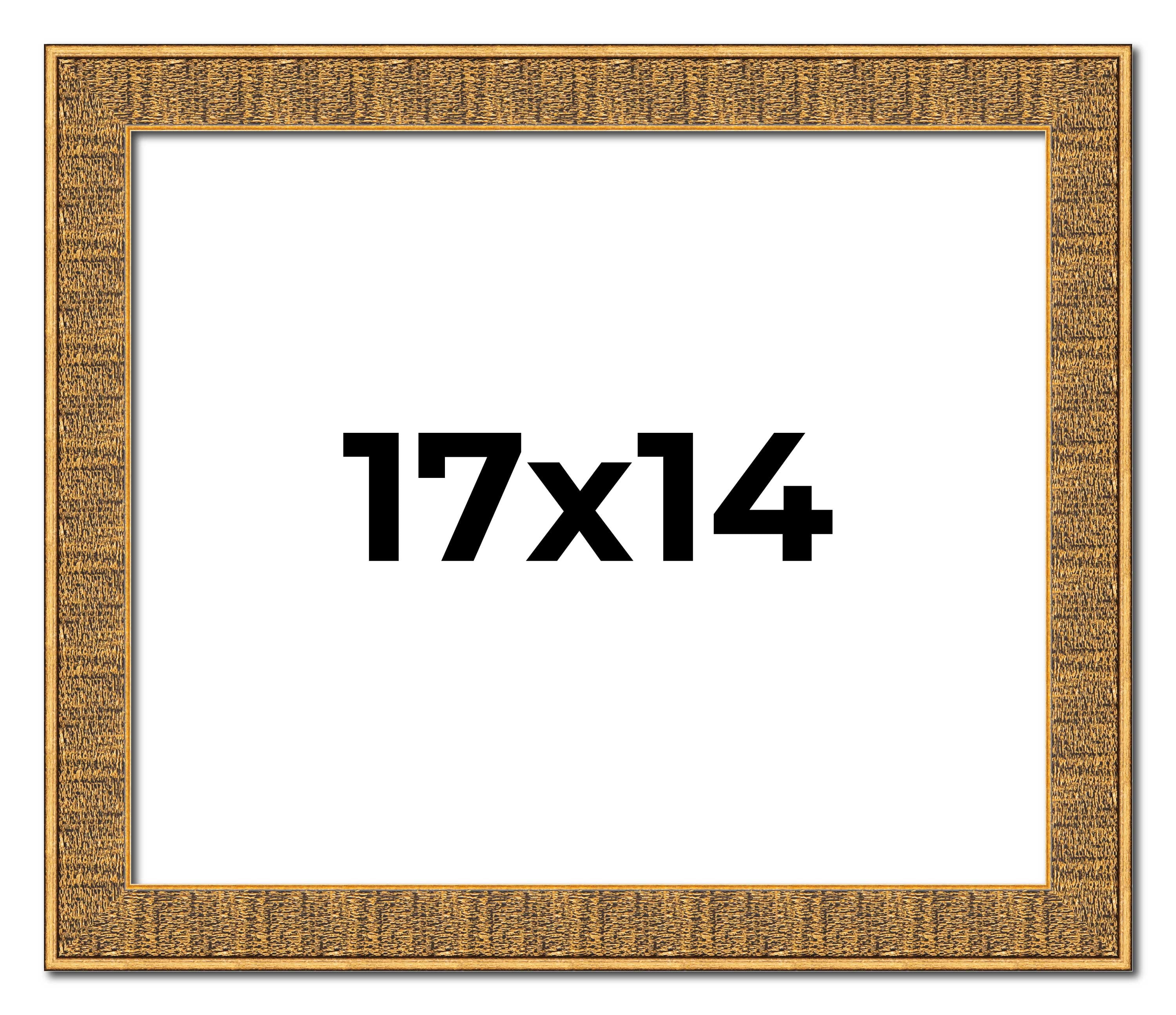 17x14 Frame Black and Gold Distressed Solid Wood Sonoma Picture Frame ...