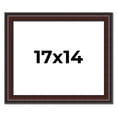 thumbnail image 1 of 17x14 Frame Brown Round Mahogany Solid Wood Picture Frame | 1.625 Inch Moulding Width | with UV, 1 of 8