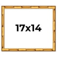 thumbnail image 1 of 17x14 Frame Gold Bamboo Solid Wood Picture Frame | 1 Inch Moulding Width | Interior Frame Depth, 1 of 8