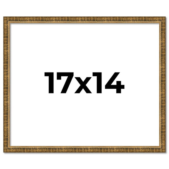 17x14 Frame Gold Picture Frame - Complete Modern Photo Frame Includes UV Acrylic Shatter Guard