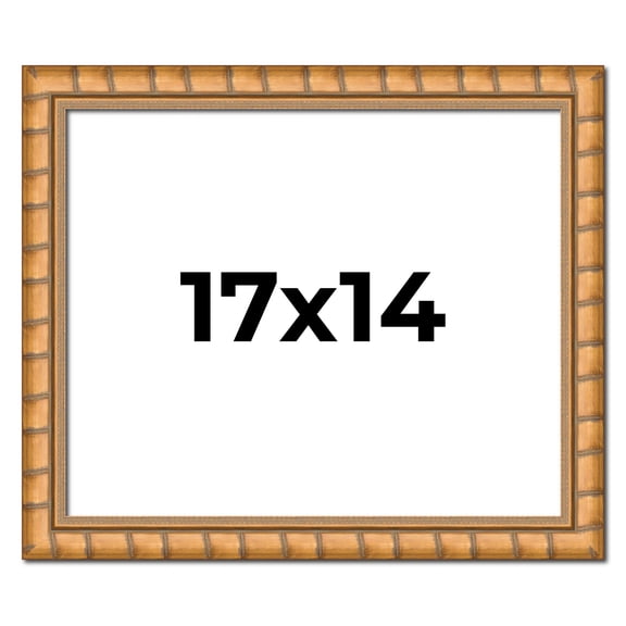 17x14 Frame Gold Real Wood Picture Frame Width 1.5 inches | Interior Frame Depth 0.5 inches |