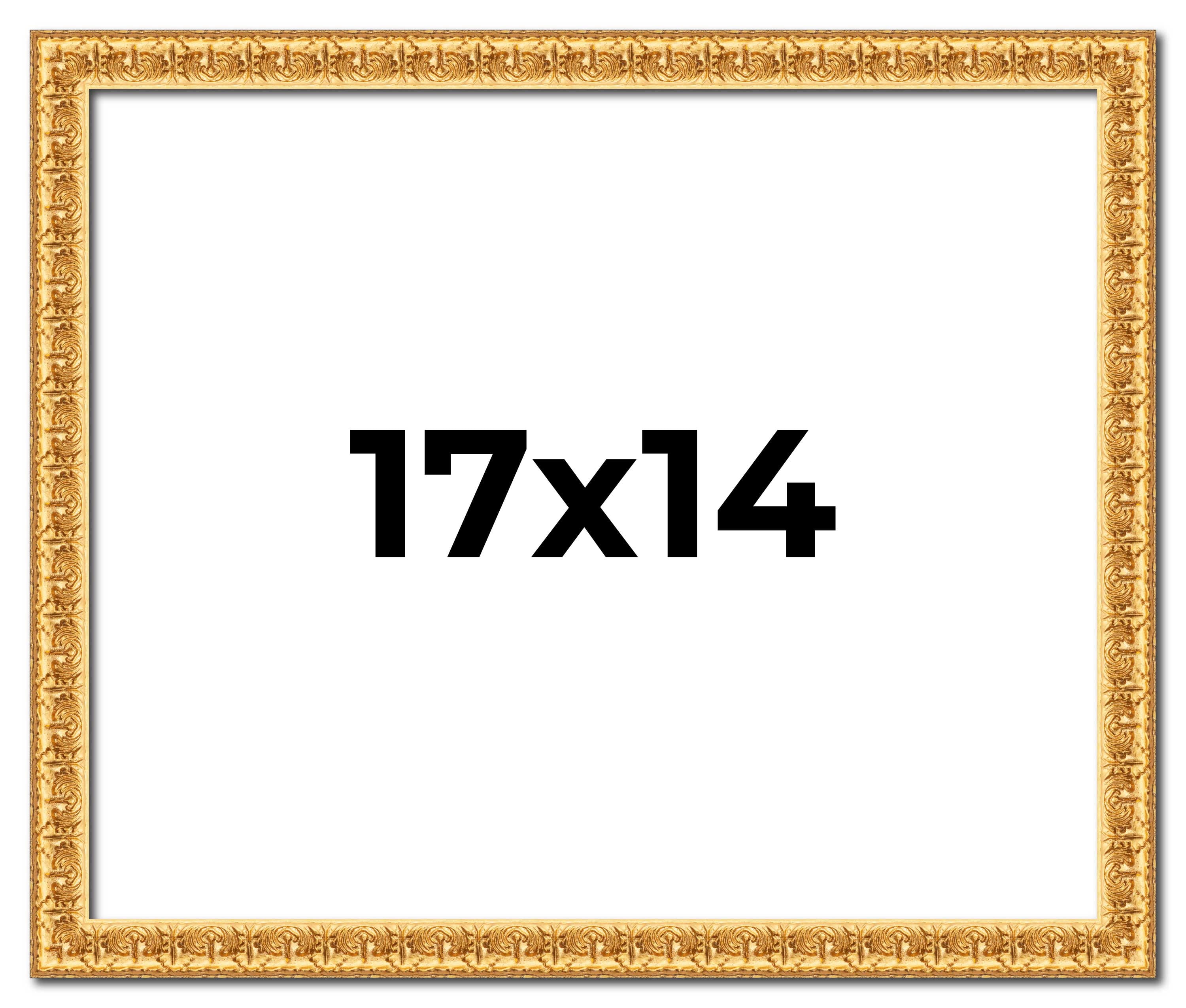 17x14 Frame Gold Real Wood Picture Frame Width 1 inches | Interior ...