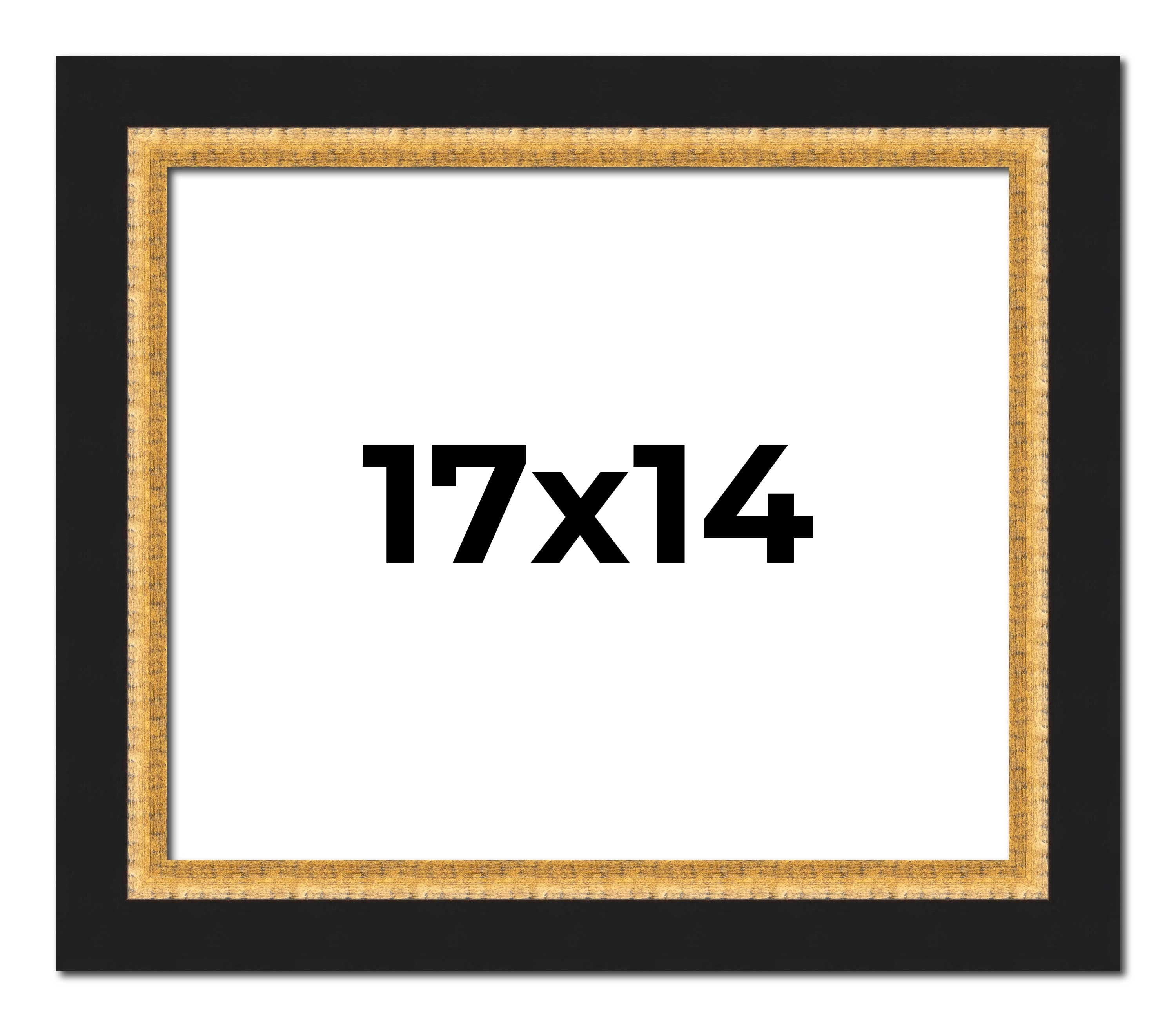 17x14 Frame Gold Real Wood Picture Frame Width 2.25 Inches | Interior ...