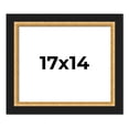 thumbnail image 1 of 17x14 Frame Gold Real Wood Picture Frame Width 2.25 Inches | Interior Frame Depth 0.5 Inches |, 1 of 8