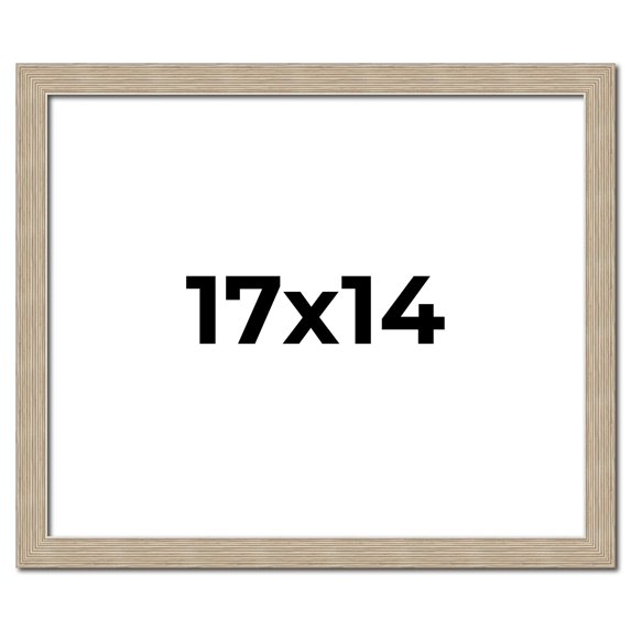 17x14 Frame Grey Solid Wood Picture Frame Width 1 Inches | Interior Frame Depth 0.5 Inches |