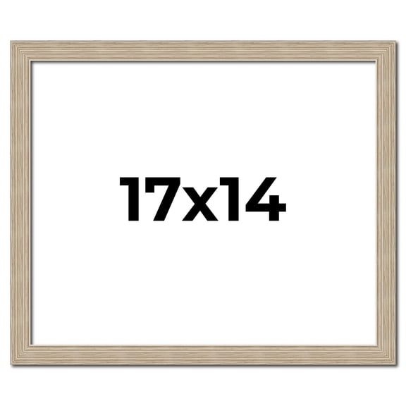 17x14 Frame Grey Solid Wood Picture Frame Width 1 Inches | Interior Frame Depth 0.5 Inches |