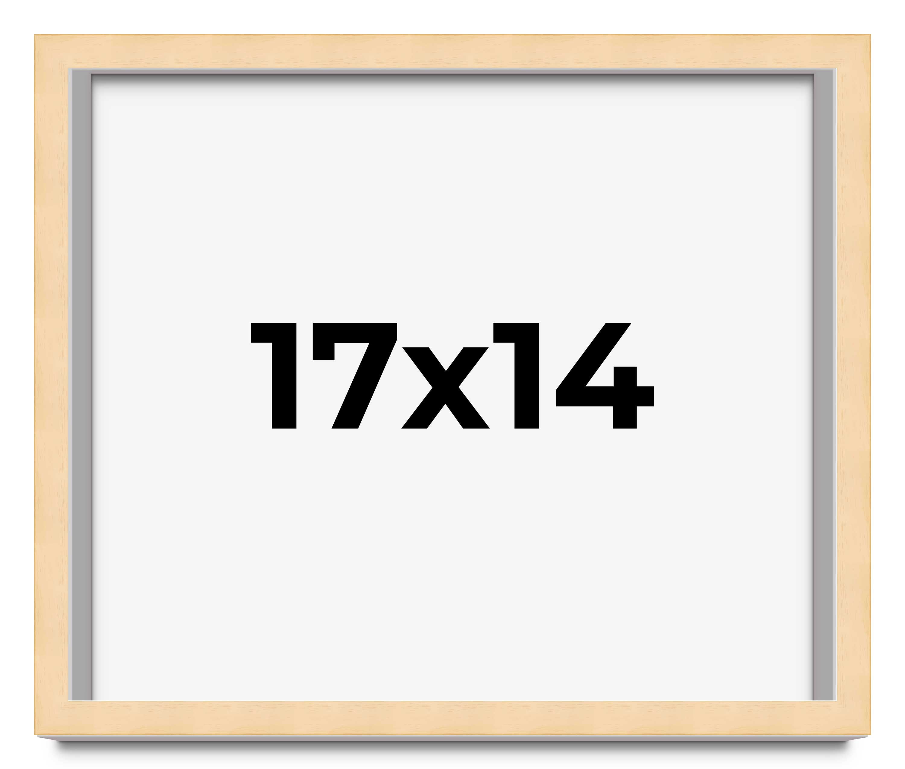17x14 Frame Natural Wood Picture Frame | 0.75 Inch Moulding Width ...