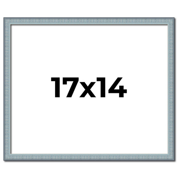 17x14 Frame Rustic Sky Blue Solid Wood Picture Frame | 0.75 Inch Moulding Width |Includes UV