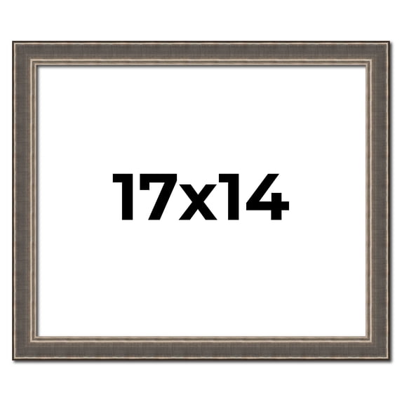 17x14 Frame Silver Real Wood Picture Frame Width 1.25 Inches | Interior Frame Depth 0.5 Inches |
