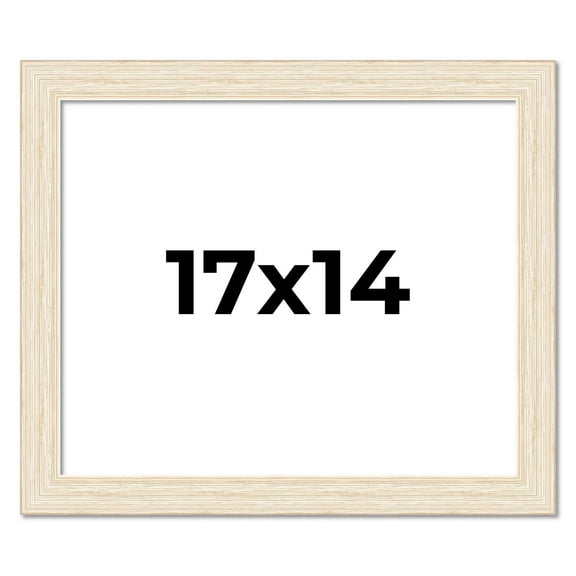 17x14 Frame White Barnwood Picture Frame - Modern Photo Frame Includes UV Acrylic Shatter Guard
