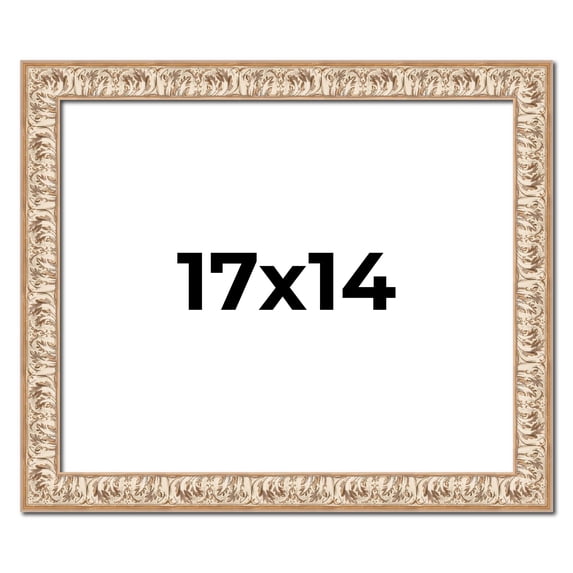 17x14 Frame White Real Wood Picture Frame Width 1.5 inches | Interior Frame Depth 0.5 inches |