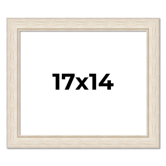 17x14 Frame White Real Wood Picture Frame Width 1.75 inches | Interior Frame Depth 0.5 inches |