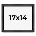 thumbnail image 1 of 17x14 Shadow Box Frame Grey Charcoal Black | 0.875 Inches Deep | Wood Shadowbox Display Frame | UV, 1 of 8