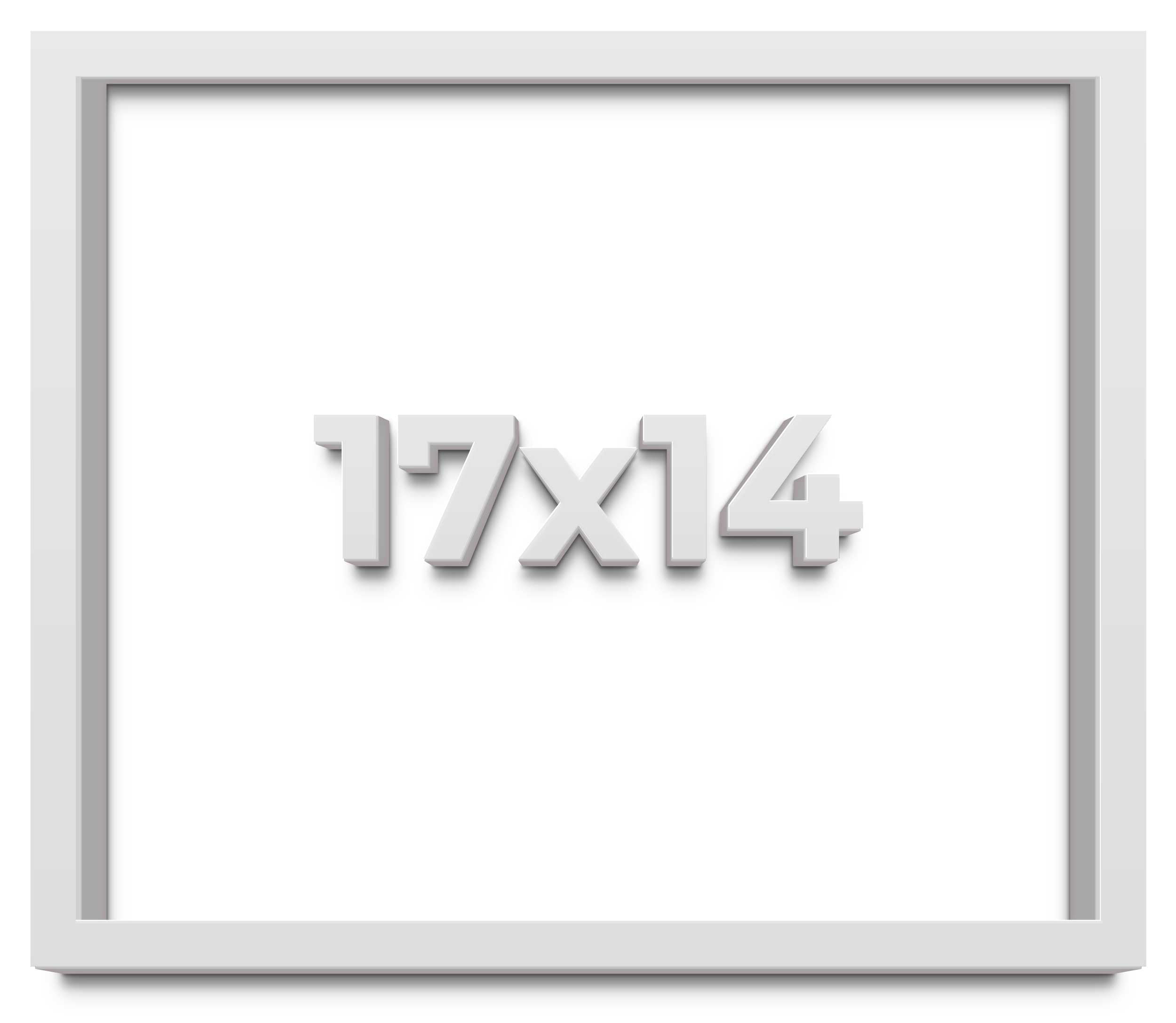 17x14 Shadow Box Frame White | 2 Inches Deep Real Wood Contemporary ...