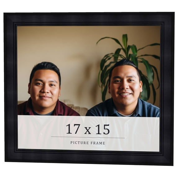 17x15 Frame Black Passaggi Solid Wood Picture Frame Width 1.5 Inches | Interior Depth 0.5 Inches |