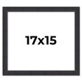 thumbnail image 1 of 17x15 Frame Black Real Wood Picture Frame Width 1.25 Inches | Interior Frame Depth 0.5 Inches |, 1 of 8