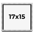 thumbnail image 1 of 17x15 Frame Brushed Silver Solid Wood Picture Frame | 0.75 Inch Moulding Width | Rabbet Depth 0.75, 1 of 5