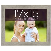 17x15 Frame Grey Real Wood Picture Frame Width 1.5 Inches | Interior Frame Depth 0.5 Inches | Barn
