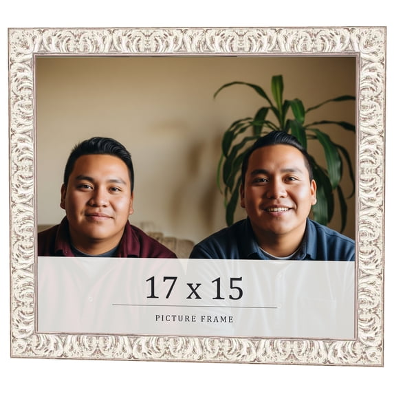 17x15 Frame White Real Wood Picture Frame Width 1.5 inches | Interior Frame Depth 0.5 inches |