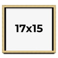 thumbnail image 1 of 17x15 Shadow Box Frame Gold | 1.375 Inches Deep Real Wood Contemporary Shadowbox Display Frame | UV, 1 of 7