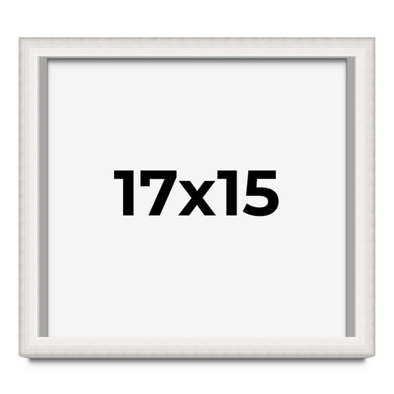 17x15 Shadow Box Silver Brushed Striped Display Frame | 1.625 Inches Deep | 1 Inch Moulding Width |