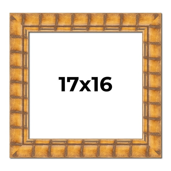 17x16 Frame Beige Real Wood Picture Frame Width 3 inches | Interior Frame Depth 0.5 inches |